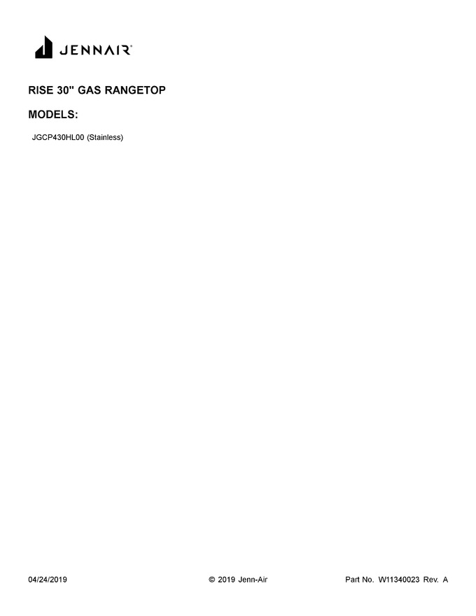 Diagram for JGCP430HL00