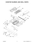 Diagram for 03 - Cooktop, Burner, And Grill Parts