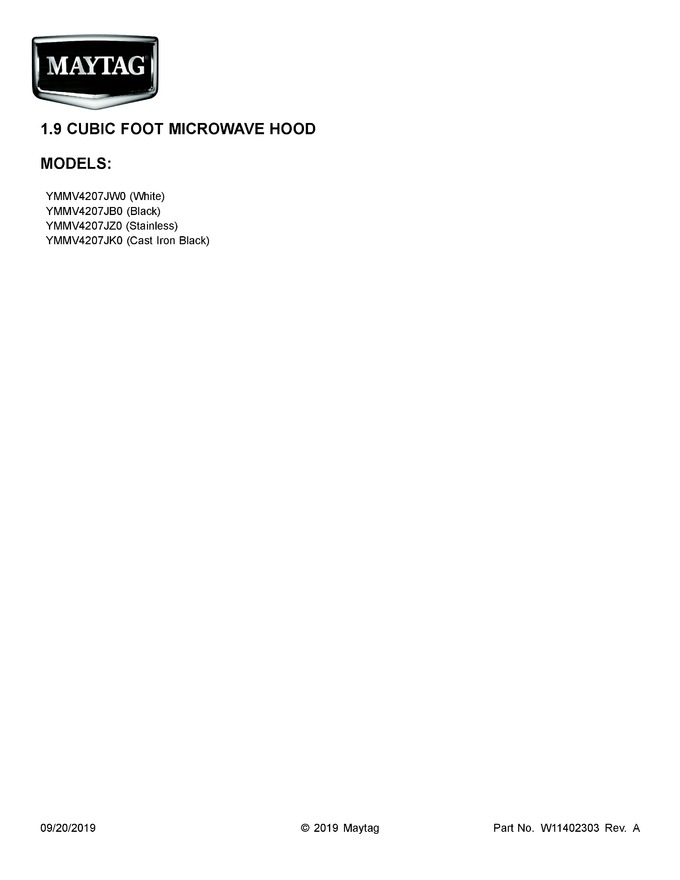 Diagram for YMMV4207JK0