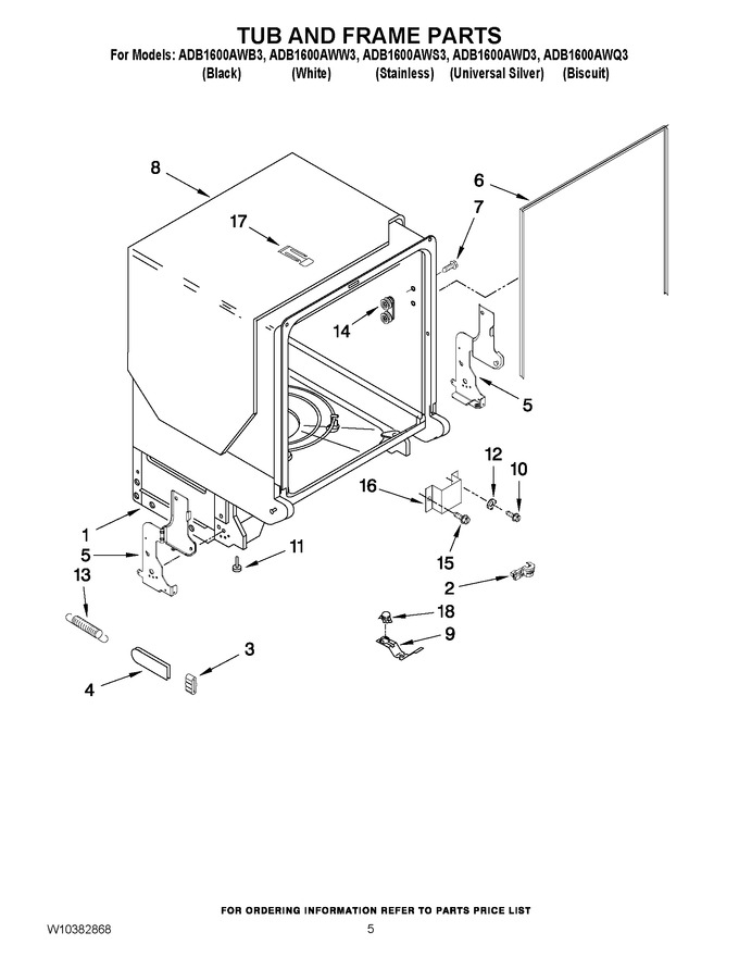 Diagram for ADB1600AWW3