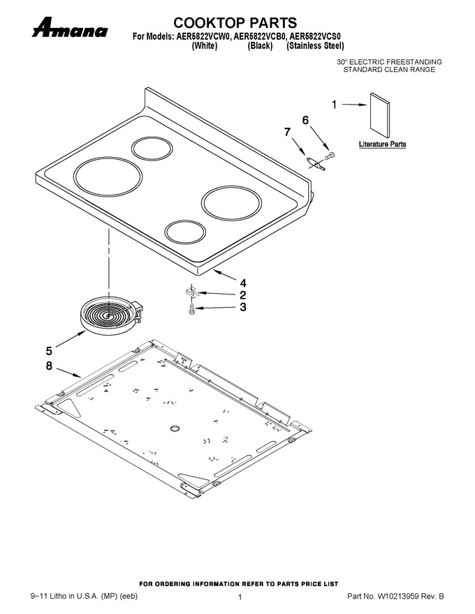 Diagram for AER5822VCW0
