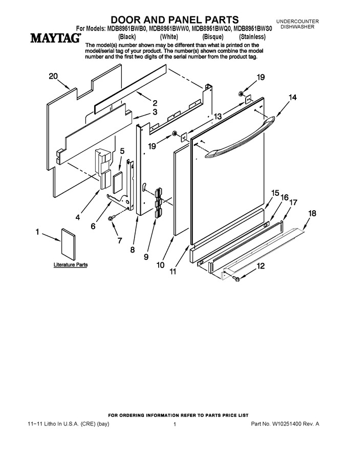 Diagram for MDB8951BWW0