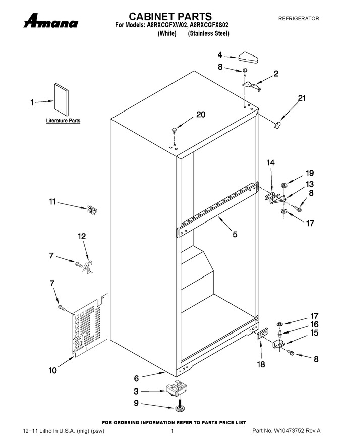 Diagram for A8RXCGFXW02