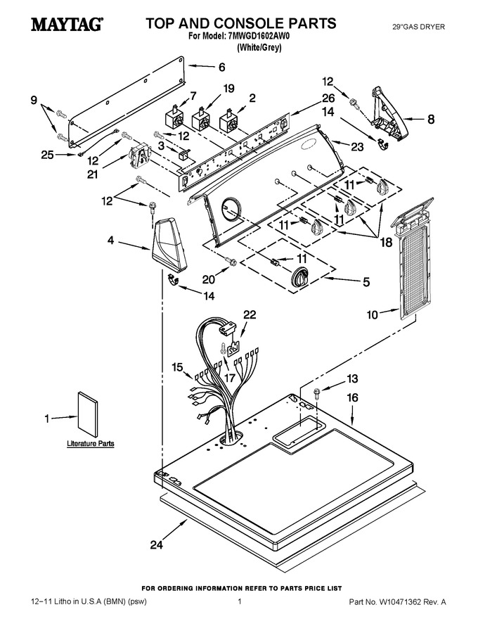 Diagram for 7MWGD1602AW0