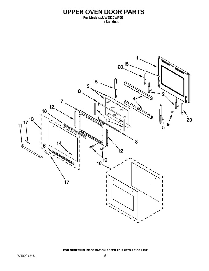 Diagram for JJW2830WP00