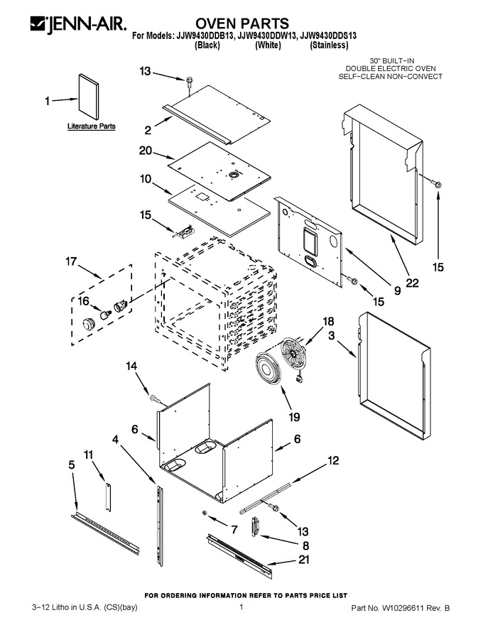 Diagram for JJW9430DDW13