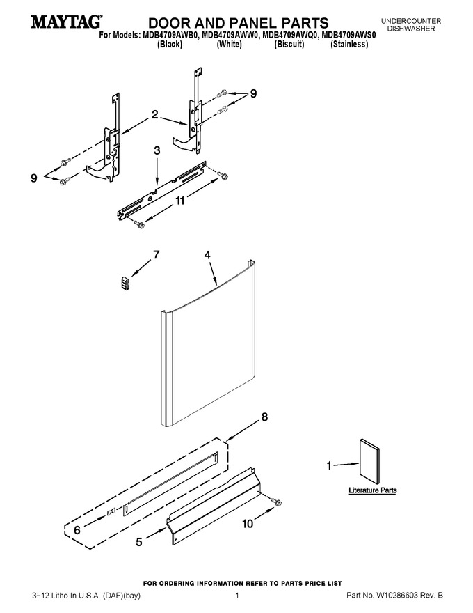 Diagram for MDB4709AWB0