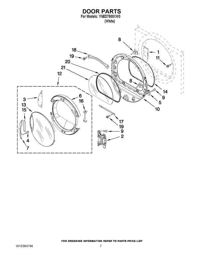 Diagram for YNED7500XW0
