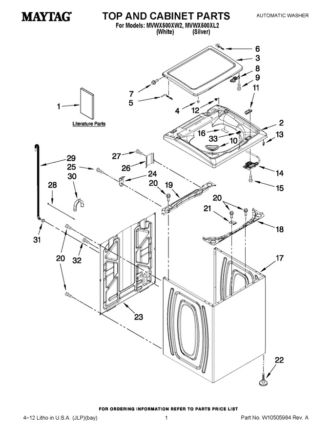 Diagram for MVWX500XL2