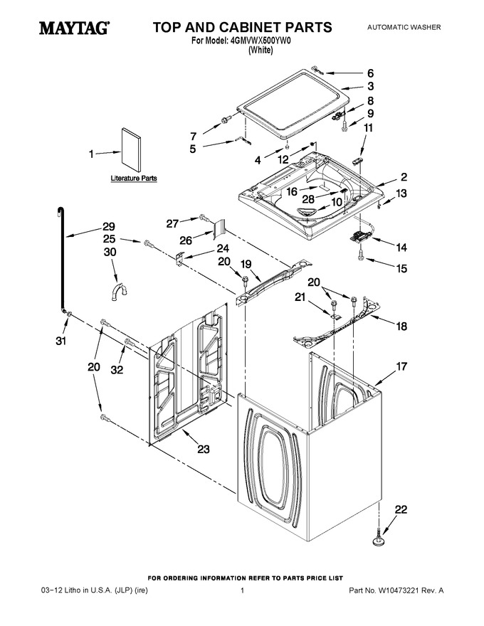 Diagram for 4GMVWX500YW0