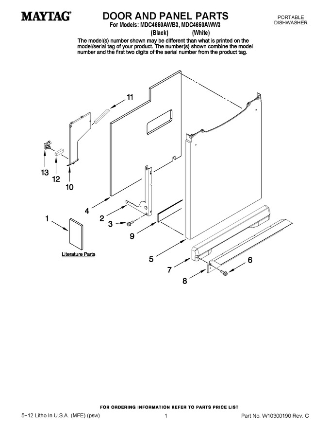 Diagram for MDC4650AWW3