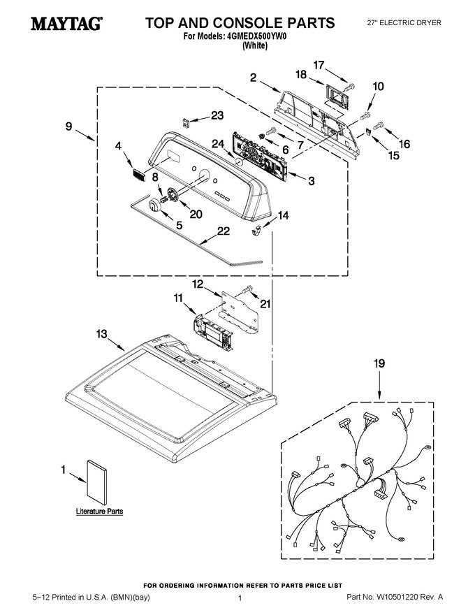 Diagram for 4GMEDX500YW0