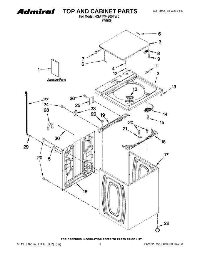 Diagram for 4GATW4900YW0