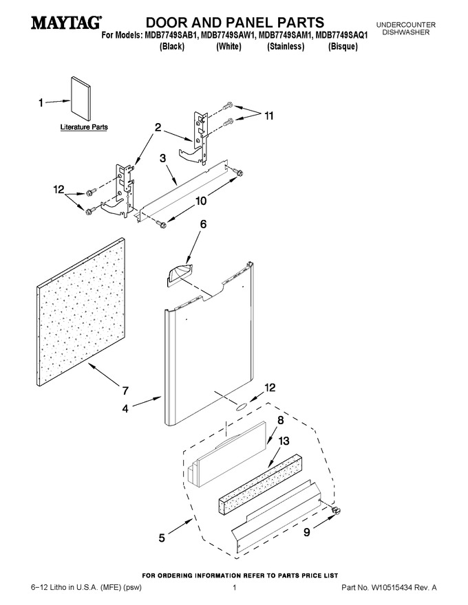 Diagram for MDB7749SAW1