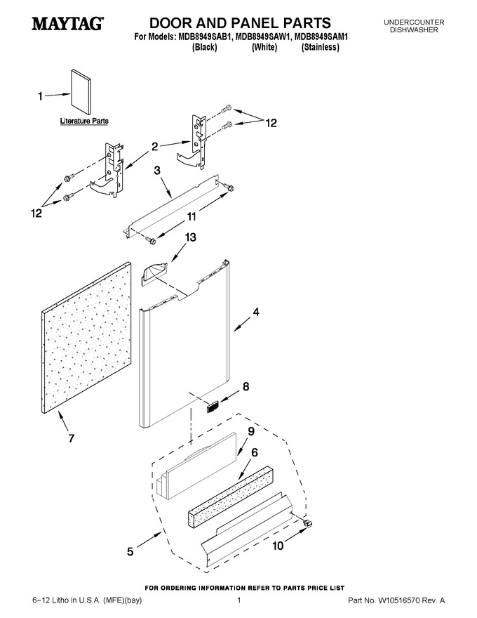 Diagram for MDB8949SAW1