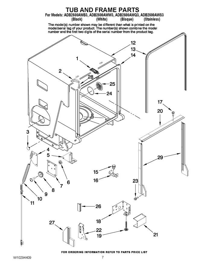 Diagram for ADB2500AWS3