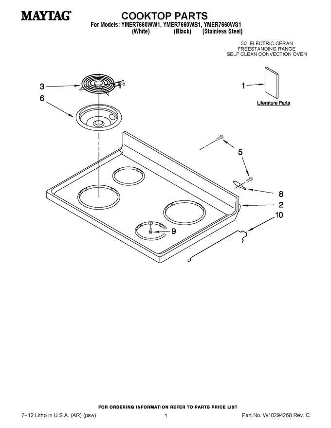 Diagram for YMER7660WW1