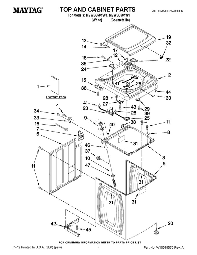 Diagram for MVWB850YG1