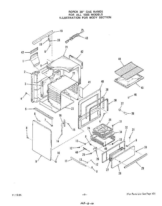 Diagram for 1305W3A