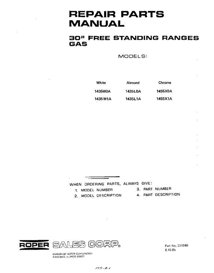 Diagram for 1455X0A