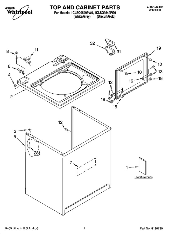 Diagram for 1CLSQ9549PW0