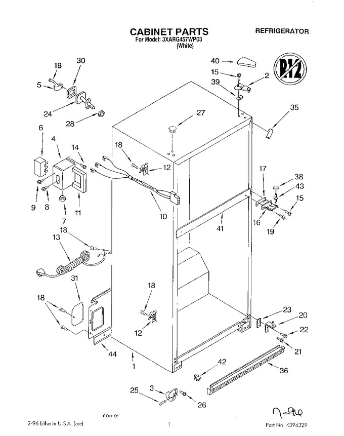 Diagram for 3XARG457WP03