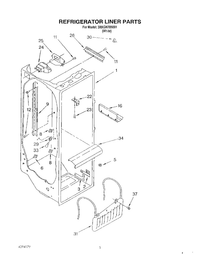 Diagram for 3XKGN705001