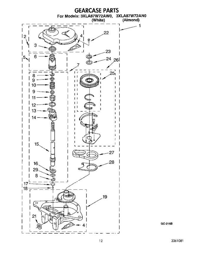 Diagram for 3XLA87W72AW0