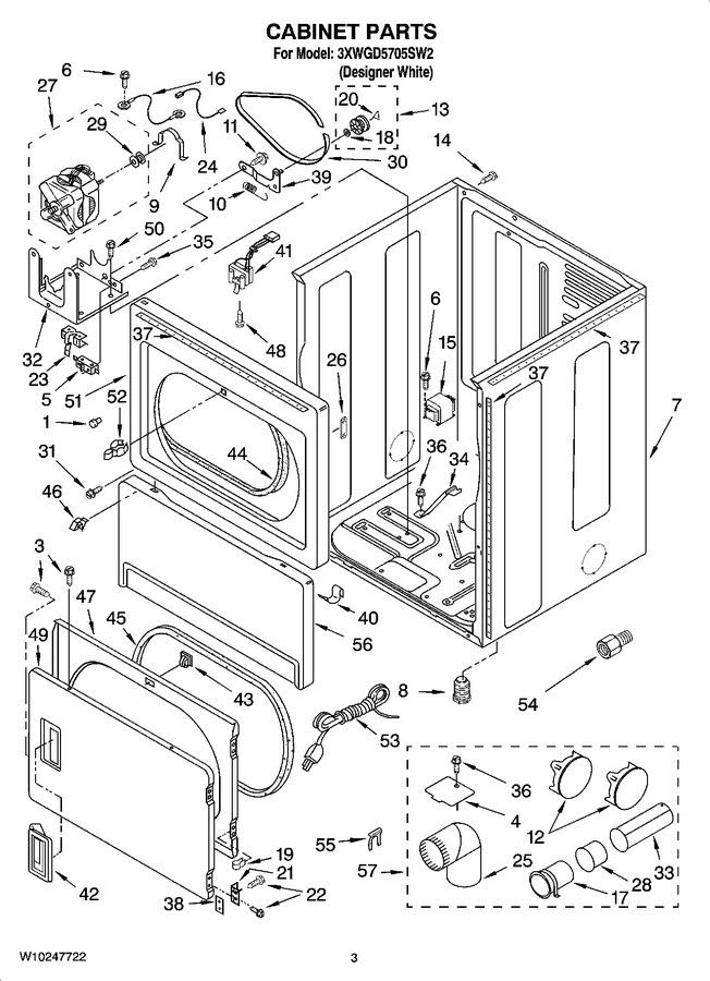 Diagram for 3XWGD5705SW2
