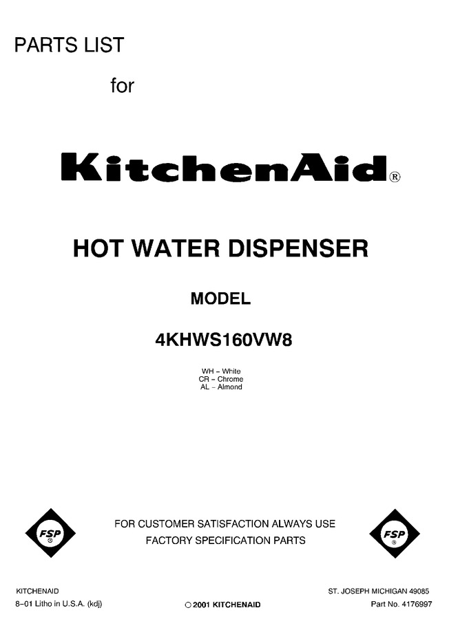 Diagram for 4KHWS160VW8