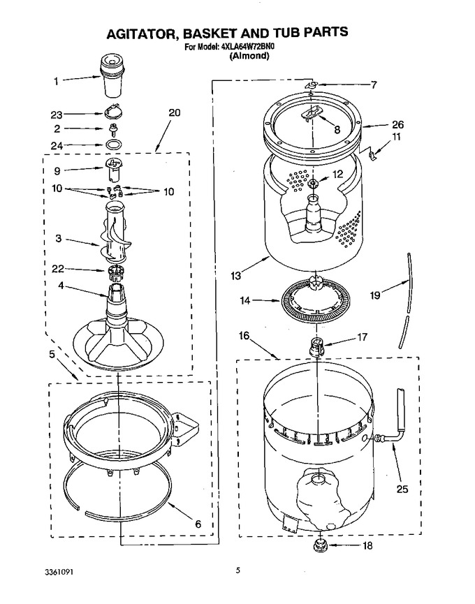 Diagram for 4XLA64W72BN0