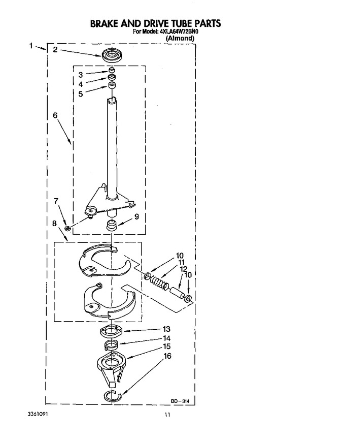 Diagram for 4XLA64W72BN0