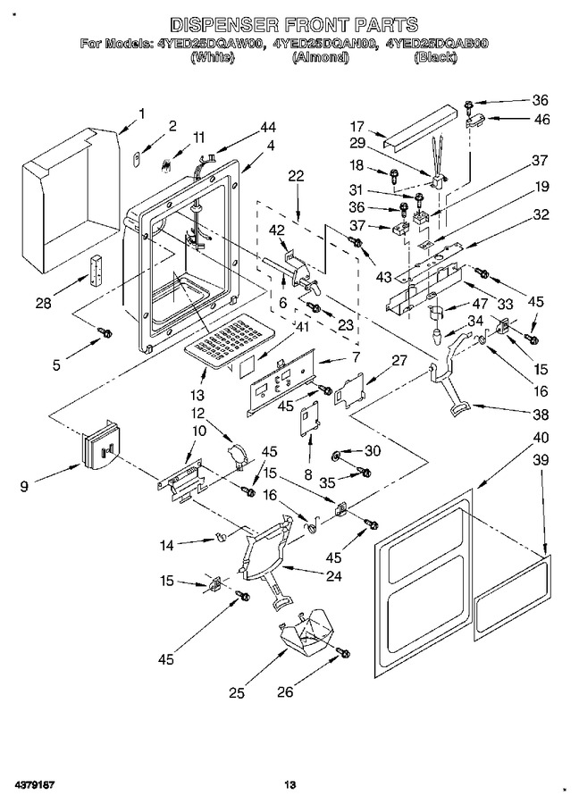 Diagram for 4YED25DQAB00