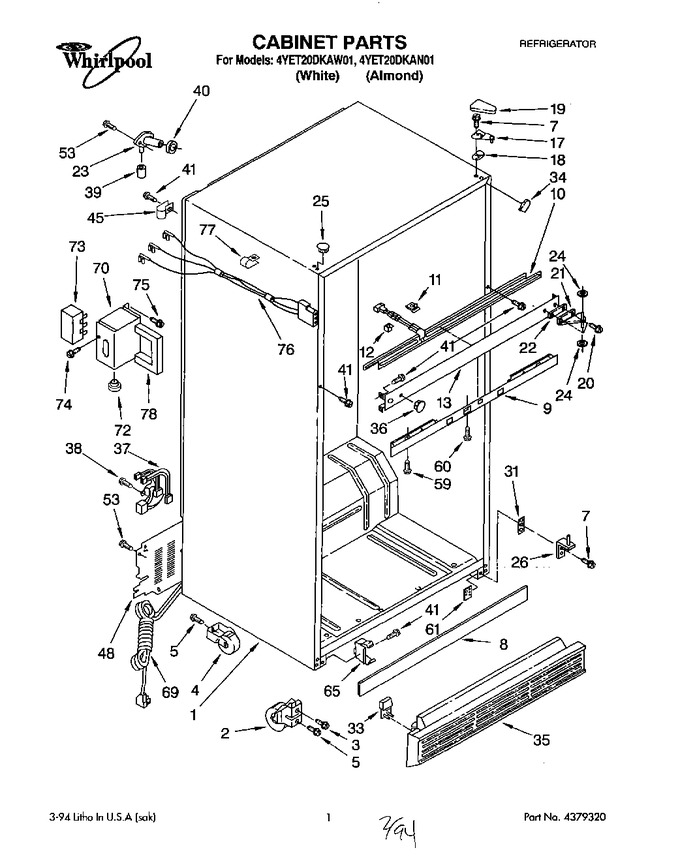 Diagram for 4YET20DKAW01