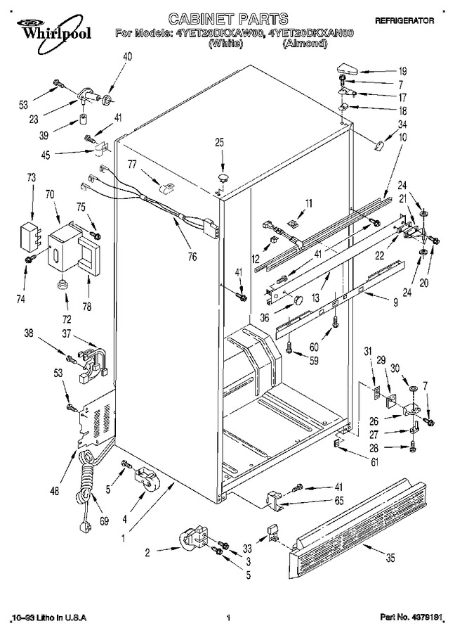 Diagram for 4YET20DKXAW00