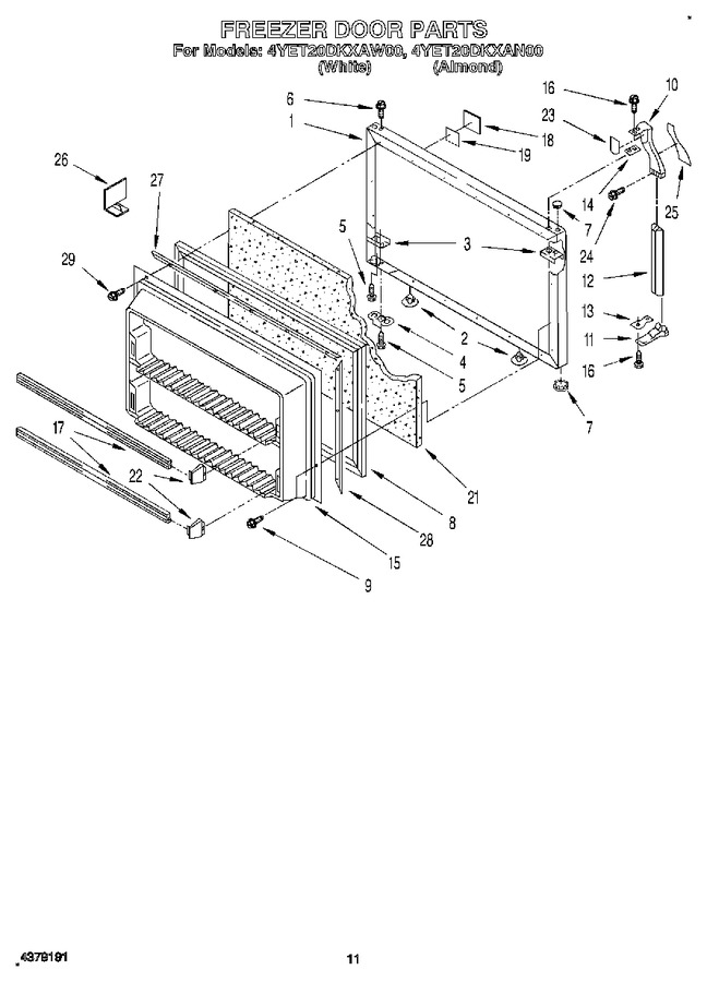 Diagram for 4YET20DKAW00