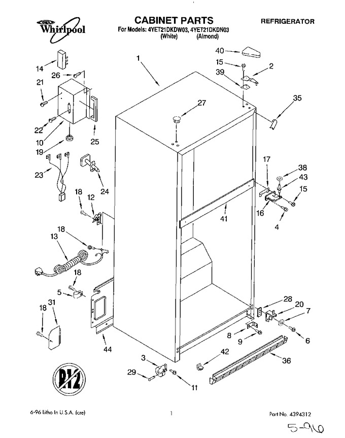 Diagram for 4YET21DKDW03
