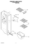Diagram for 04 - Freezer Liner Parts