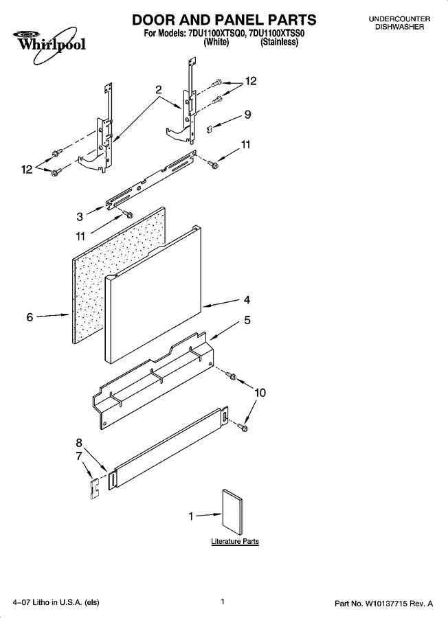 Diagram for 7DU1100XTSQ0