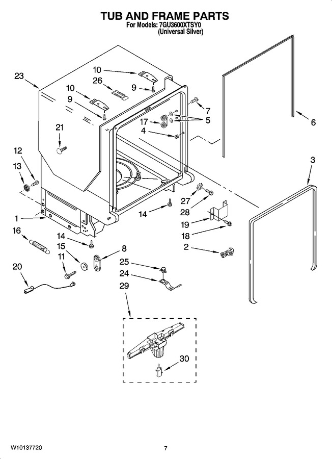 Diagram for 7GU3600XTSY0