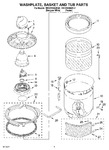 Diagram for 03 - Washplate, Basket And Tub Parts