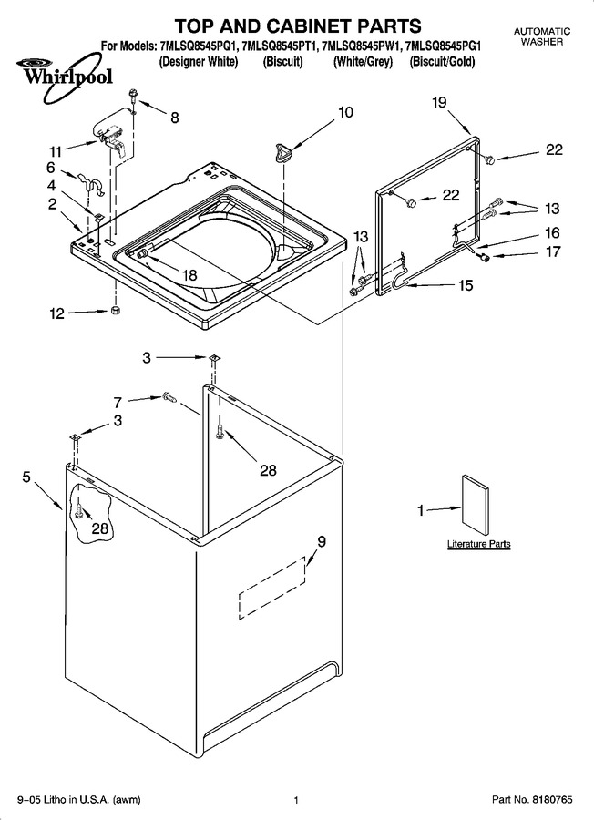 Diagram for 7MLSQ8545PT1