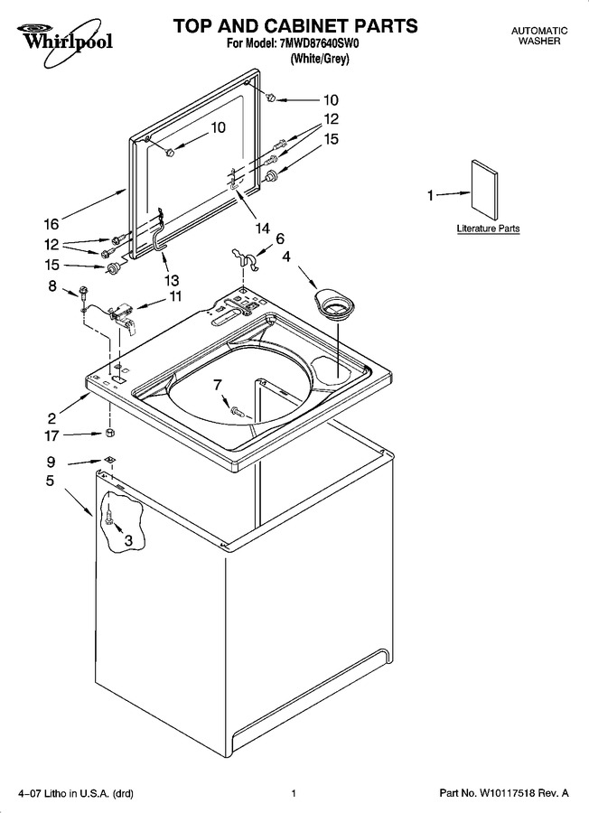Diagram for 7MWD87640SW0