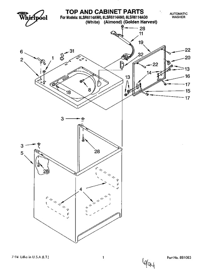 Diagram for 8LSR6114AG0