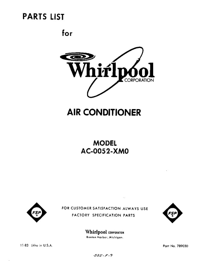 Diagram for AC0052XM0