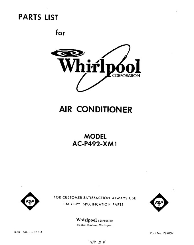 Diagram for ACP492XM1