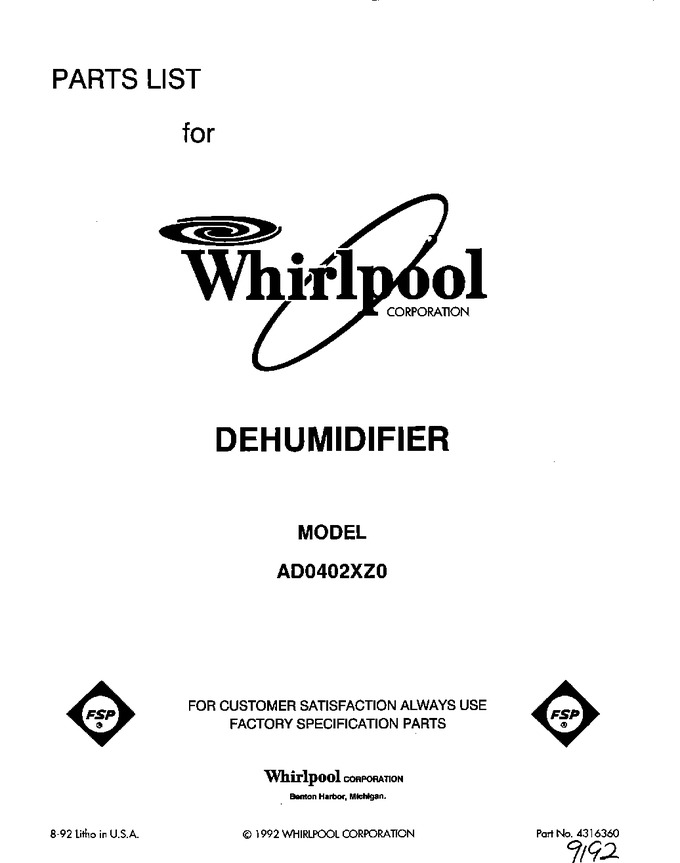 Diagram for AD0402XZ0