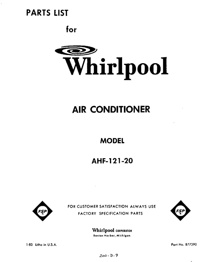 Diagram for AHF12120
