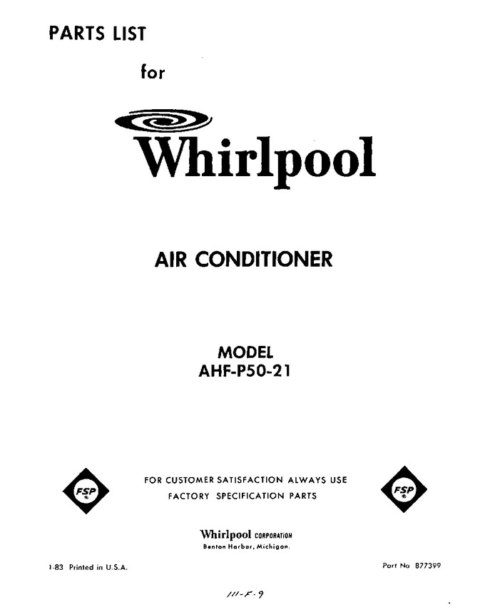 Diagram for AHFP5021