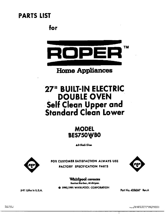 Diagram for BES750WB0
